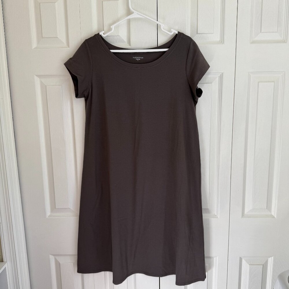 Eileen Fisher Ballet Neck Organic Cotton dress- L